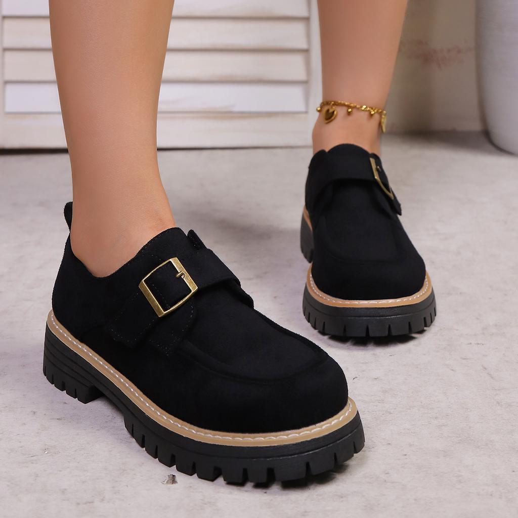 Women Loafers Spring Autumn Thick Bottom Shoes British Style Women Flat Shoes Casual Retro Leisure Round Toe Sneakers Women