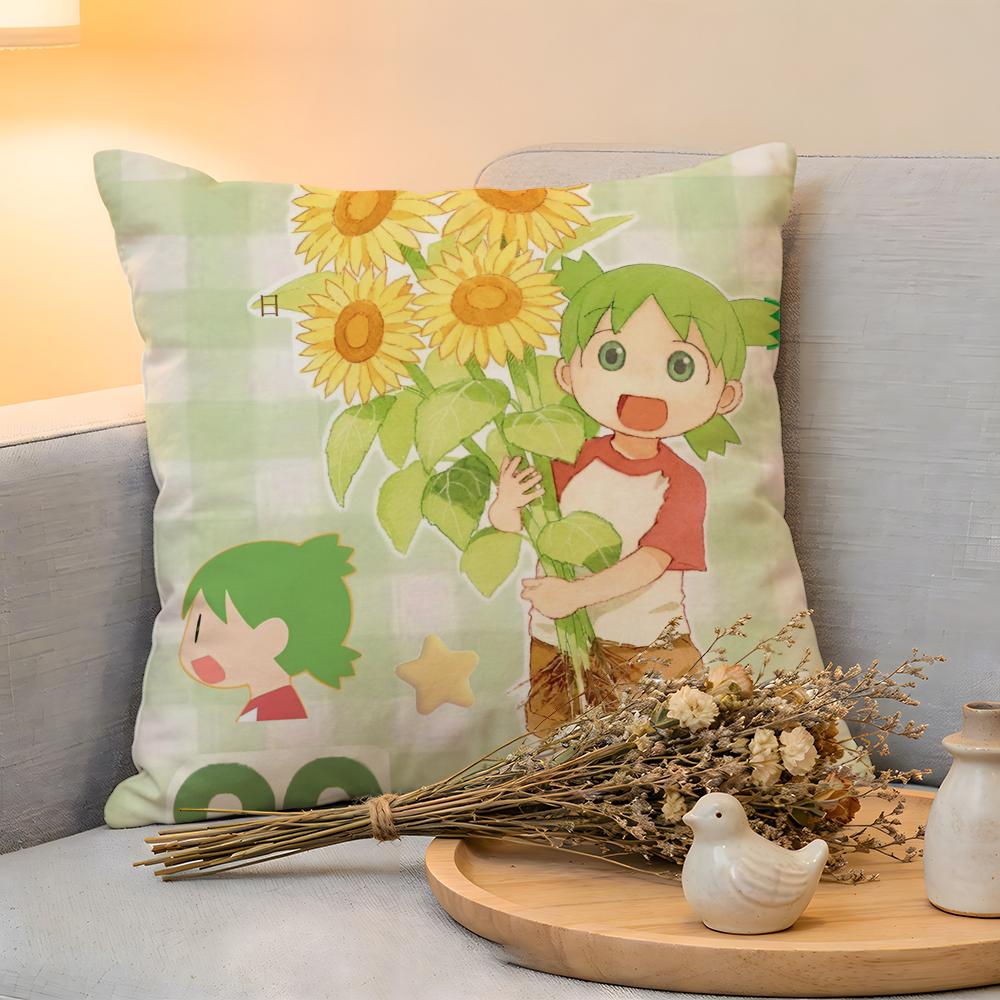 Cushion Cover Linen SkinFriendly Soft Decorative Case For Sofa Home Decor Healing Anime Cute YYotsubatSo Pillow cover