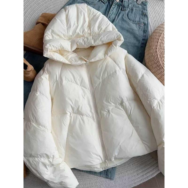 Nouveaux vêtements d'hiver simples courts en coton mode femme veste ample épaissie chaude marée