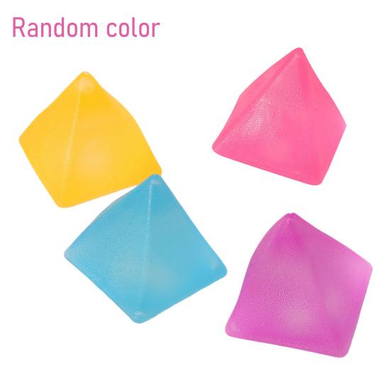 Anxiety Relief Cube Squeeze Toy Frosted Cone Sensory Stress Toy Soft Stretchy Geometry Pinch Toy Home Office Relaxation Tool