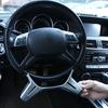 För Mercedes Benz ML GL GLS W166 W204 W212 W463 2012-2015 Bil rattram Dekor Centerknapp Kåpa Panel Klistermärke