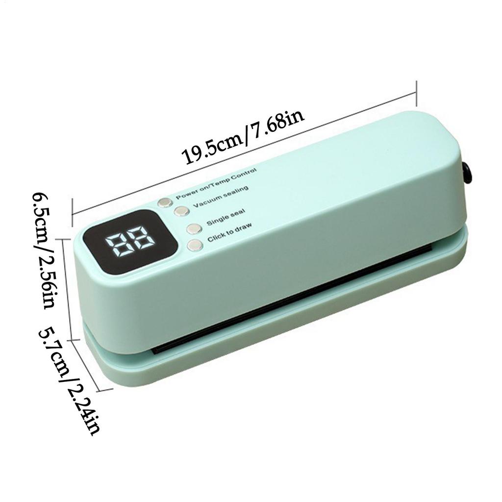 Vacuum Sealer Machine USB Rechargeable Portable Sealing Tool Compact Vacuum Sealer For Home Kitchen Dormitory Apartment Hotel