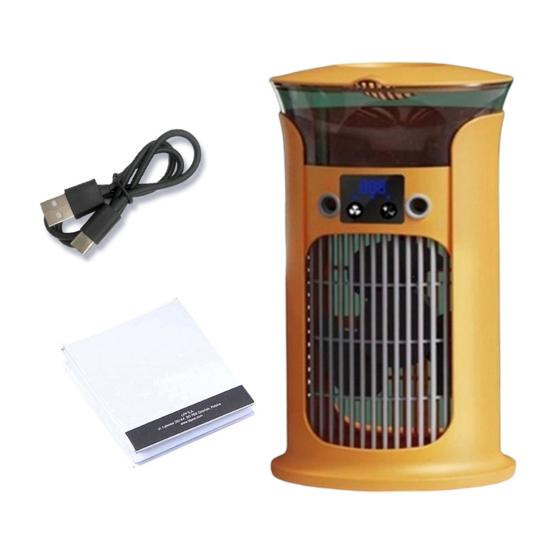 Desktop Misting Fan, Portable Cooling Fan with Spray, 3 Speed USB Rechargeable Mini Air Cooler for Home Office
