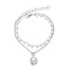 European and American double-layer pearl bracelet fashionable retro ins style personalized design cold wind pearl jewelry