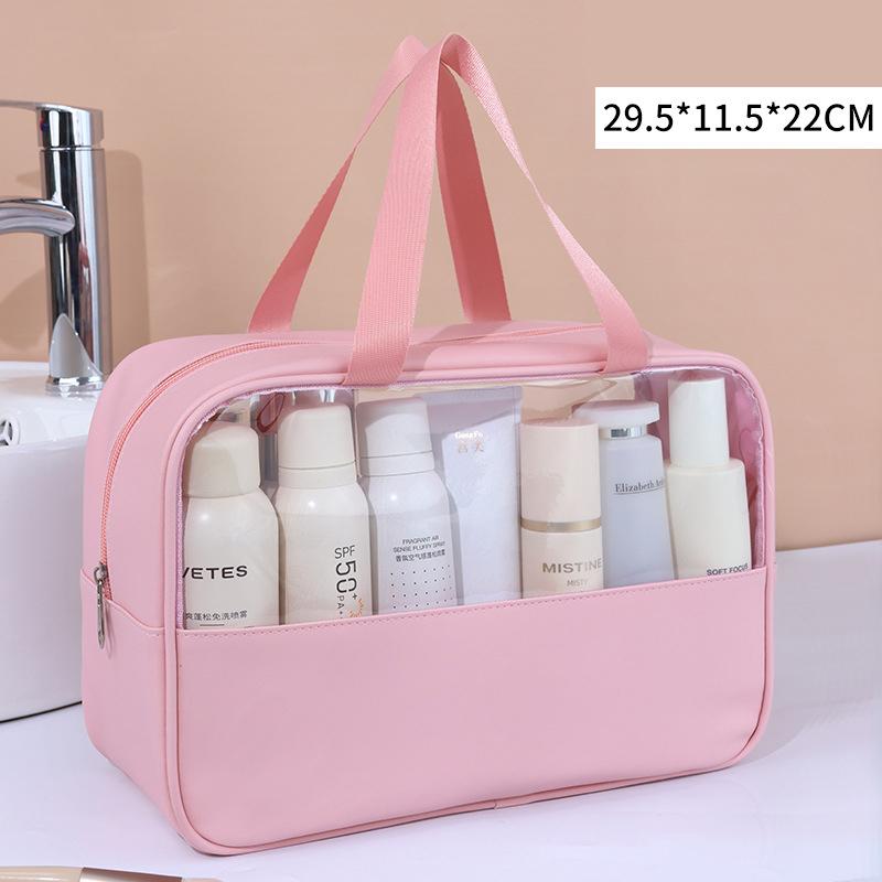 Portable Travel Cosmetic Bag Women Transparent Makeup Bags Large Capacity Bath Wash Bag Multifunction Waterproof Storage Case