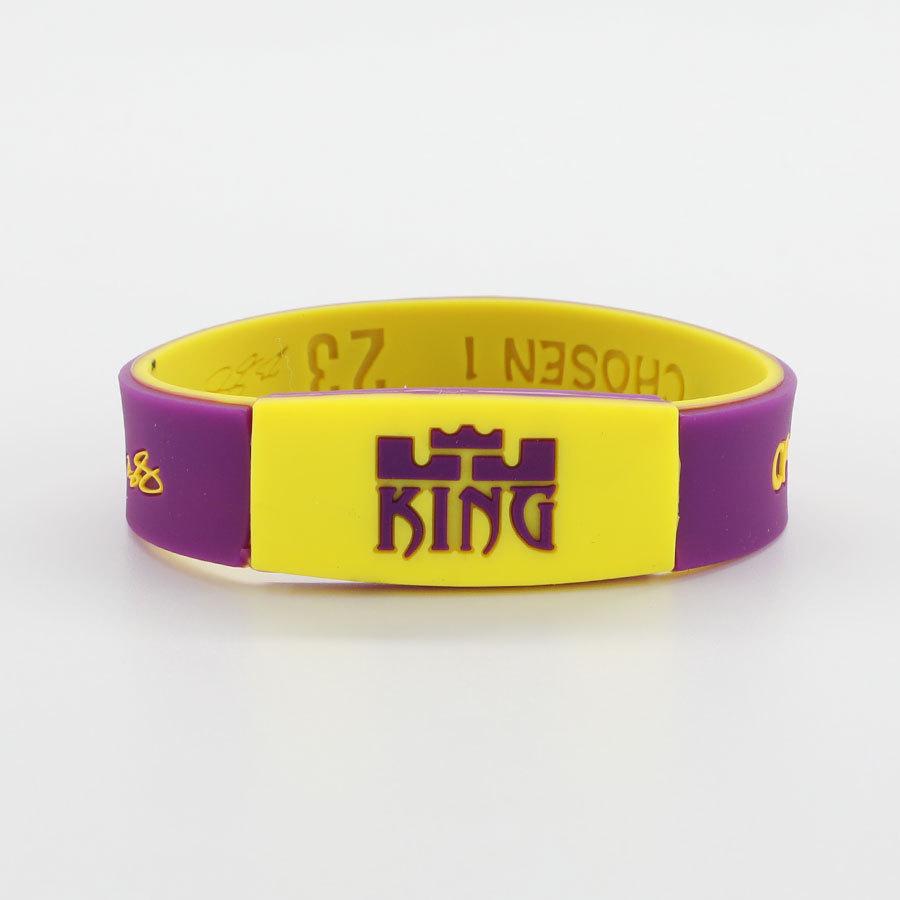 NBA Luminous Silicone Bracelet: Curry, Durant, James, Irving Edition, 20cm Snap Closure.