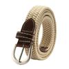 Women's Solid Color Elastic Canvas Belt with Pin Buckle