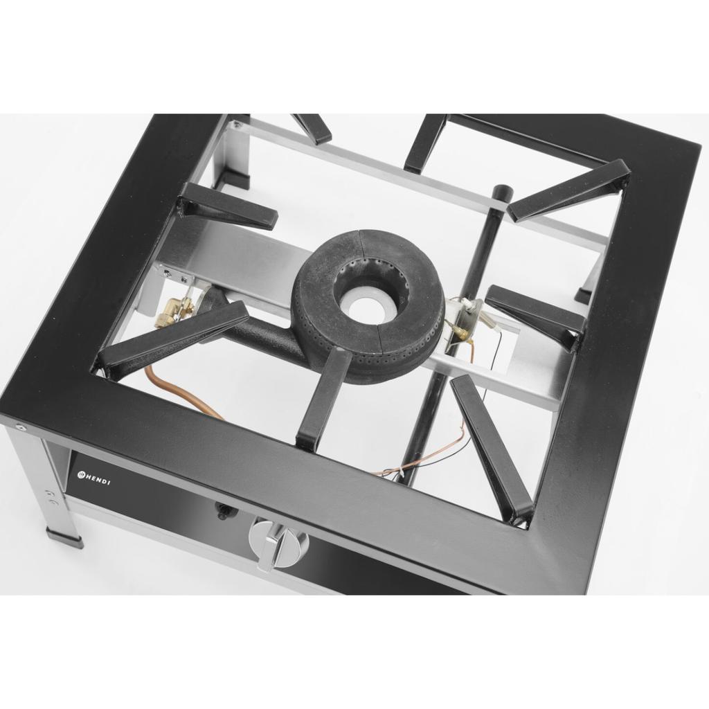 Plynový sporák pro zemní plyn a XL lahve 108 kW Kitchen Line Hendi 147276