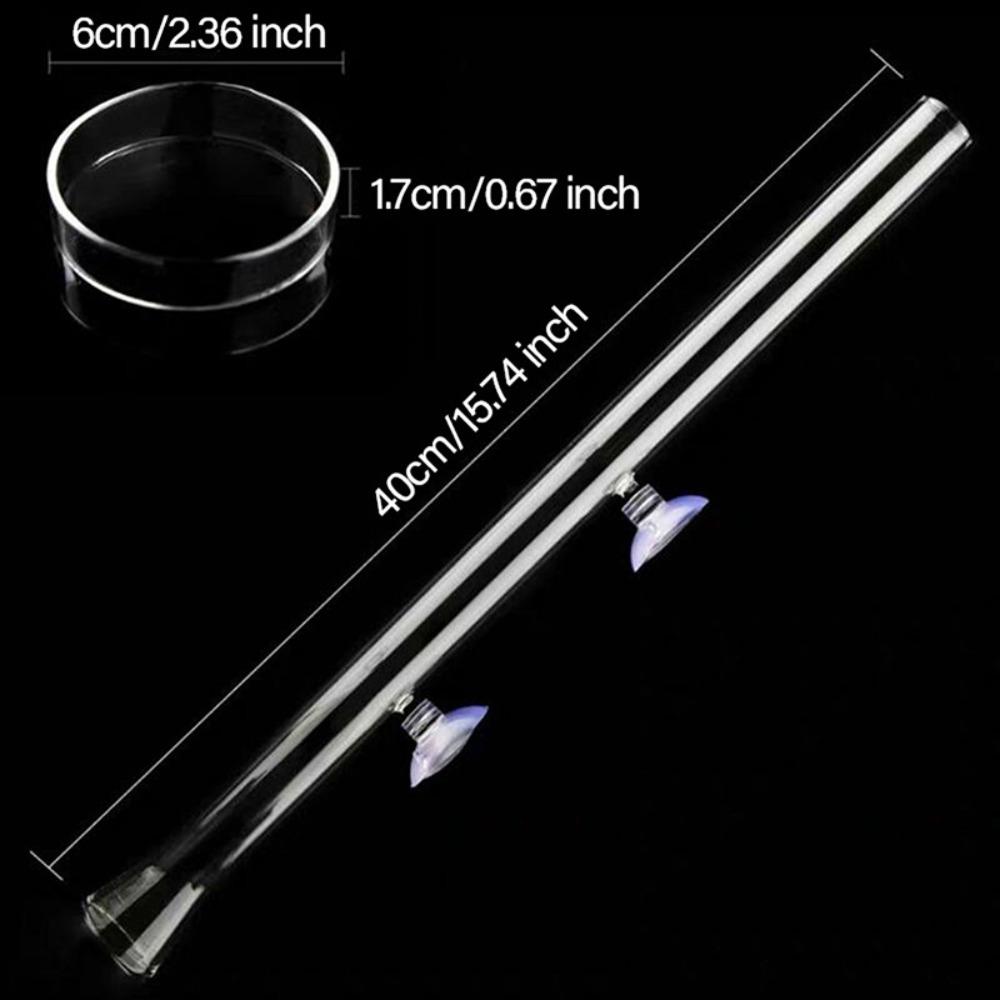 With Suction Cup Aquarium Fish Tank Feeder Set Transparent Shrimp Feeding Tube New Feeder Bowl