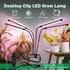 1200LM Luminous Flux Clip-On LED Grow Light with Gooseneck 1/2/3/4-Head Growing Lamp Kit 5V USB Powered Timer & Dimmable, for Greenhouse Hydroponics