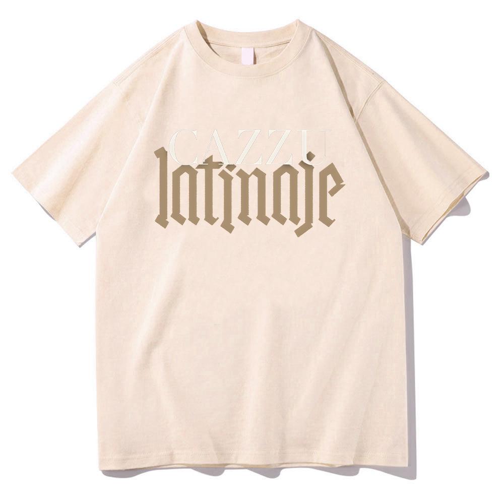 Cazzu Latinaje Album Cotton Tee Crew Neck Summer Clothes T-shirts Vintage Unisex T-Shirt Summer Men Women Short Sleeve Clothes