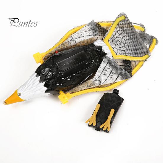 Simulation Bird Cat Toy Electric Hanging Flying Eagle/Parrot Toy Interactive Door Ceiling Swinging Animal Cat Teasering Toy for Indoor Cats