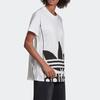 Adidas Originals Trefoil Logo Simple Line Print Loose Fit Sports T-Shirt Women Tops White ED4771