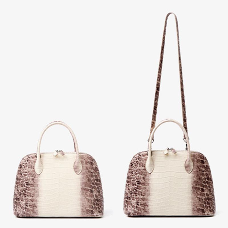 Crocodile‑Embossed Genuine Cowhide Shell Handbag 2026 New for Women, Large‑Capacity Hand‑Carry Crossbody Commuter Shoulder Purse