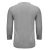 Men's Summer Long Sleeved V Neck Cotton and Linen Loose Plus Size Shirt