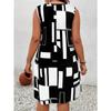 Summer Dress for Women,Geometric Pattern Sleeveless Midi Dresses(Available in 1X-5X),casual boho chic beach dress vaca