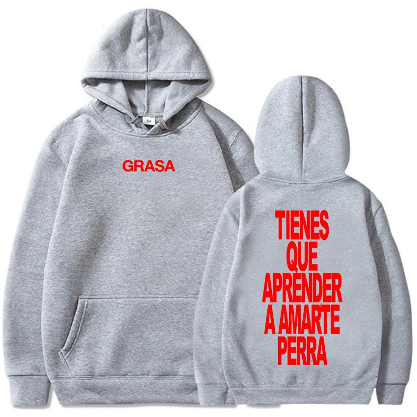 

TIENES QUE APRENDER A AMARTE PERRA Hoodies Singer Nathy Peluso Graphic Sweatshirts Long Sleeve Women Men Pullovers Sudadera 3XL
