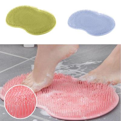 Tembel Geri Sürtünme Banyo kaymaz Ayak Yıkama Mat Masaj Banyo Paspas Vantuz ile Banyo Masajı Ayak Peeling Fırça Pedi
