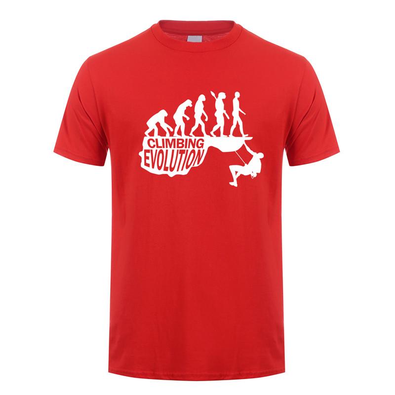 Climb Evolution T Shirt Tops Unisexs Cotton Short Sleeve Unisex Climbing Climber Tshirt Tee Oz390