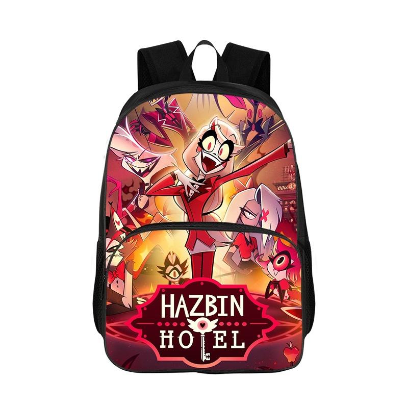 Hazbin Hotel Kinderrugzakken Jongens Meisjes Student Verjaardagscadeau Kind Schooltassen Grote Capaciteit Kamperen Duurzaam Rugzak