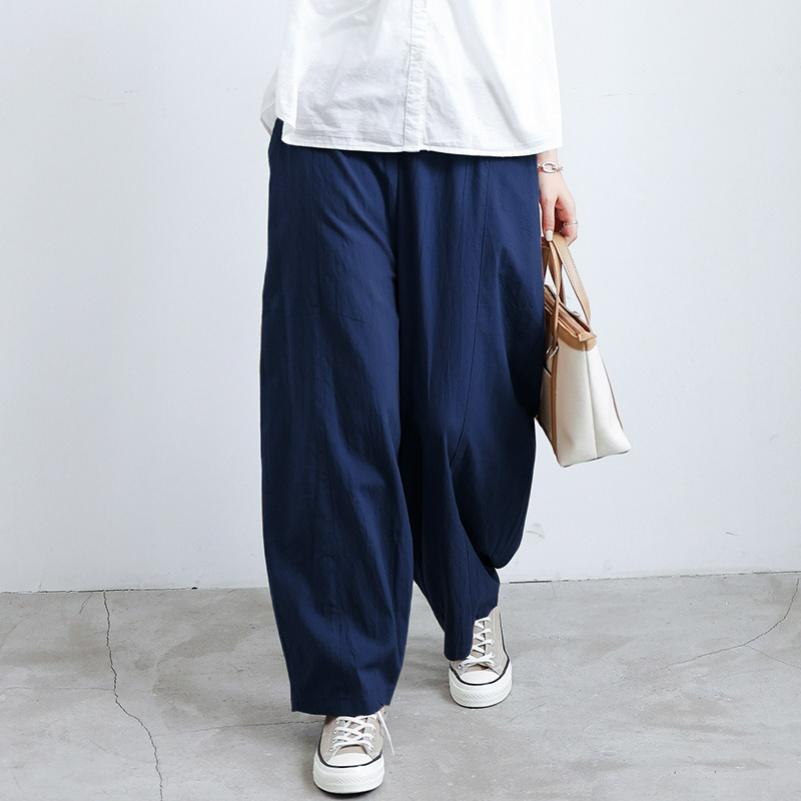Summer Cotton and Linen Lantern Plus Size Loose Trousers Women's Casual Pants Fat Trousers
