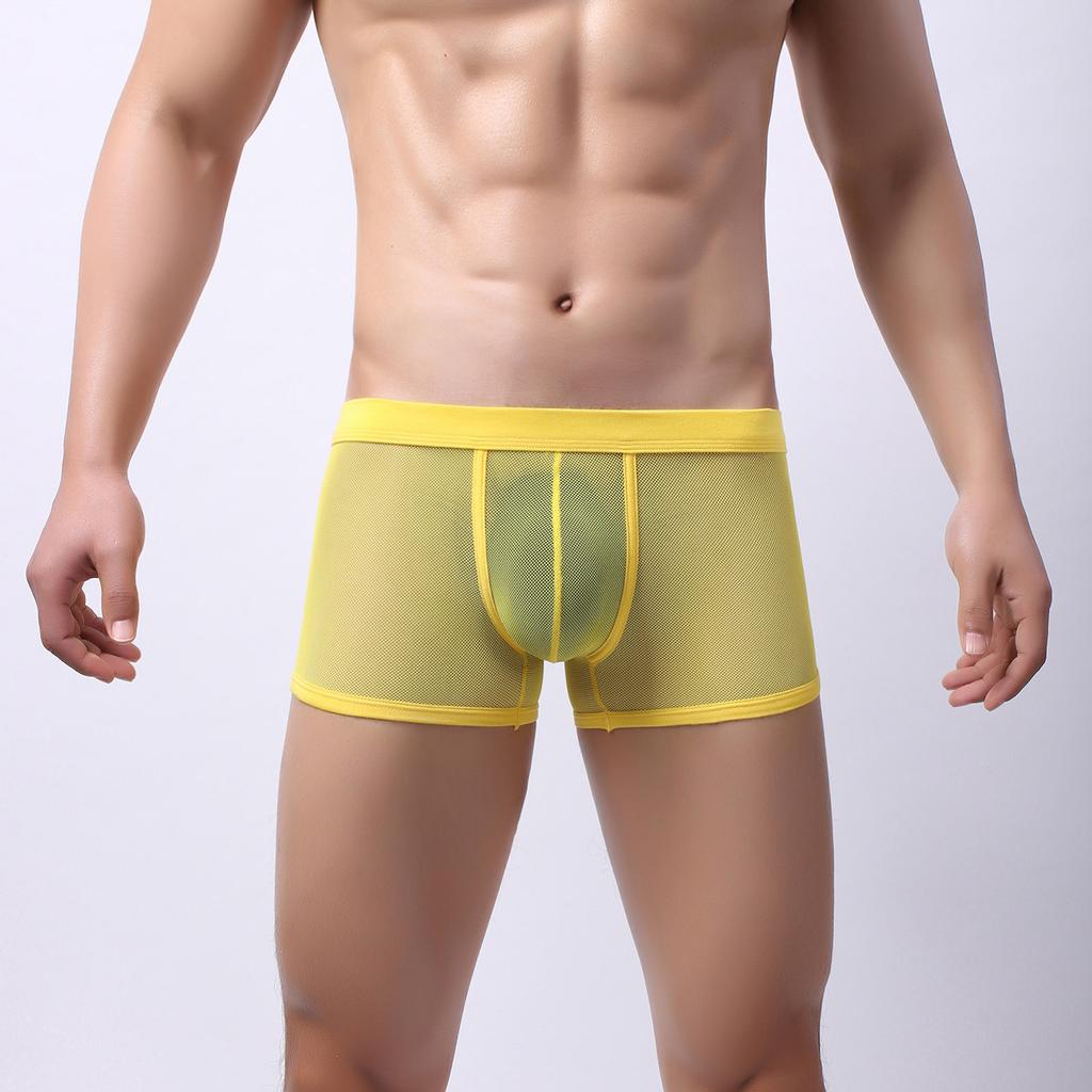 Men's Sexy Underwear Breathable Mesh Underwear Middle Waist Men Leisure Sports