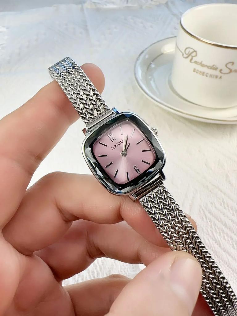 Nowa Moda Casual Damskie Zegarki Luksusowy Srebrny Damski Zegarek na Rękę Damski Bransoletka Zegarek Kwarcowy Zegar Relogio Feminino