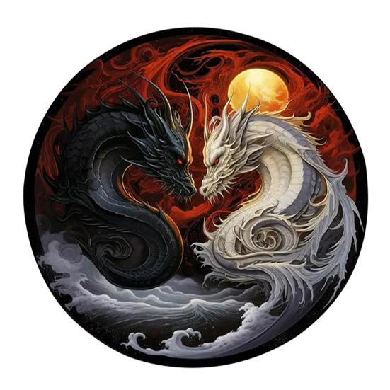 Yousheng 3D Dragon Bathroom Rug Absorbent Floor Mat with Anti-Slip Backing Realistic Dragon Decorative Rug for Bedroom Living Room Playroom