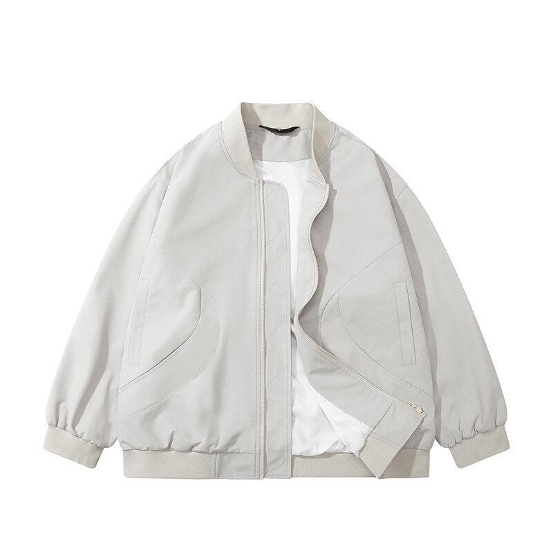 Men's American Style Thickened Flight Jacket for Autumn and Winter - Cotton Padded, Clean Fit Baseball Coat