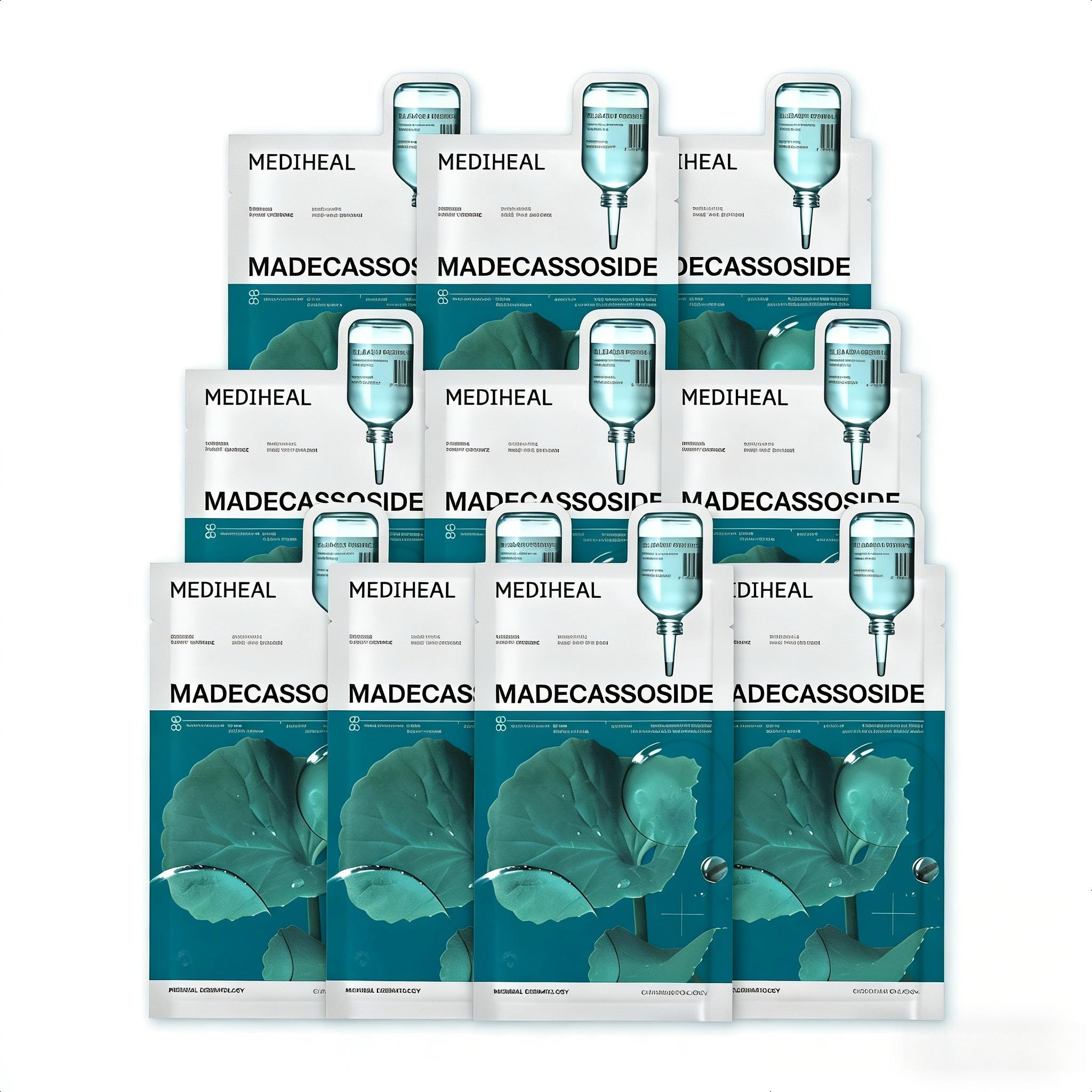 

Mediheal Madecassoside Essential Sheet Mask Blemish Repair 10 Pcs.Enhancing Moisture Barrier & Skin Texture Care. 10pcs