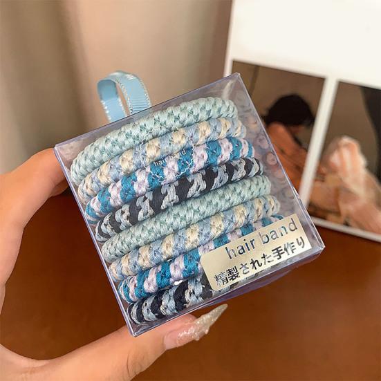8Pcs Hair Bands High Elasticity Braided Design Hair Ties Soft Breakage Prevention Non-Metallic Hair Accessories
