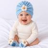 Elastic Infant Turban Hat Socks Set Soft Cotton Hat Sock Set Baby Headscarf Hat  Newborn Supplies
