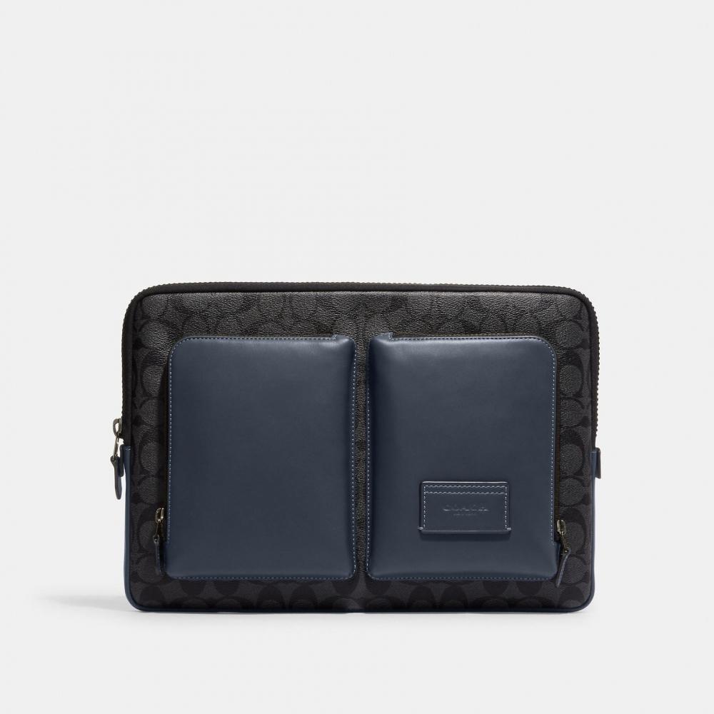 

Чехол для ноутбука Coach Utility из канвы с цветными блоками