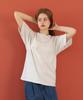 Yosemiti Applique Embroidery Pigment Short Sleeve T-Shirt Cream Yt-306