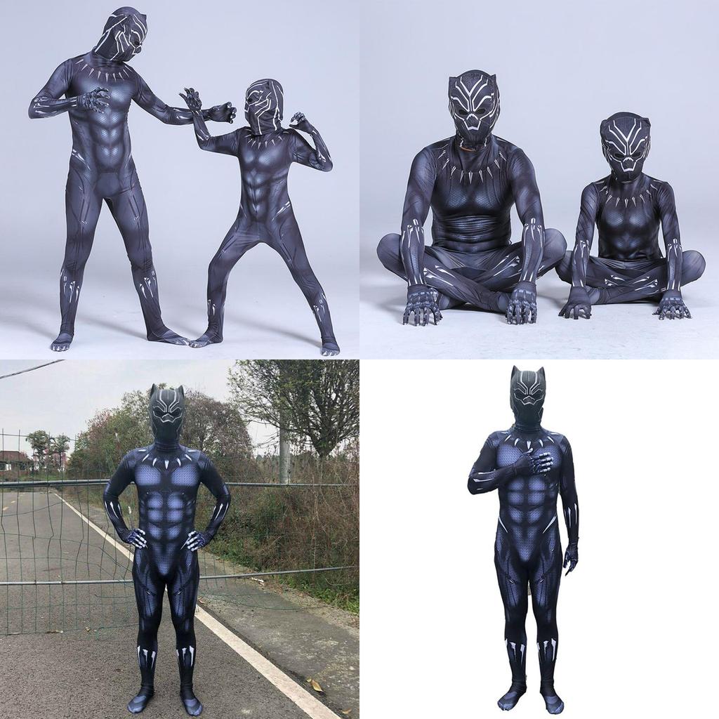 Authentic Black Panther Costume With Durable Spandex Lycra Fabric For Cosplay
