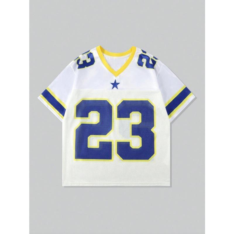 2026  лето новый мужской и женский спортивный T-shirt V-образный вырез дышащий быстросохнущий рубашка футбольная майка легкий дышащий S