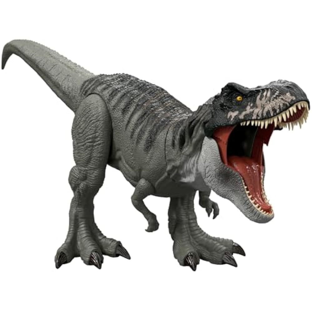 Mattel Jurassic World (JURASSIC WORLD) SUPER BIG! T-Rex Kids Figure Dinosaur Toy, Moving, Large, ...