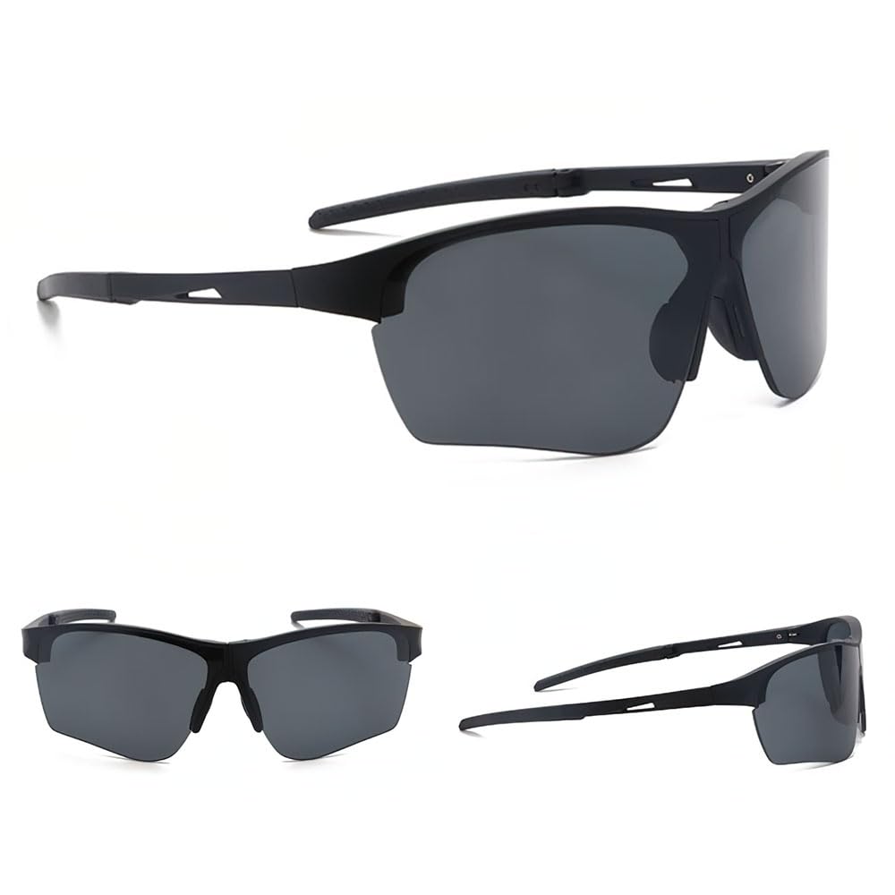 Karsaer Folding Cycling Sunglasses and UV400 Sunglasses for Night UV Unisex B6013 Men's Women's Sports, Baseball, Running, Fishing, Hiking, Driving,