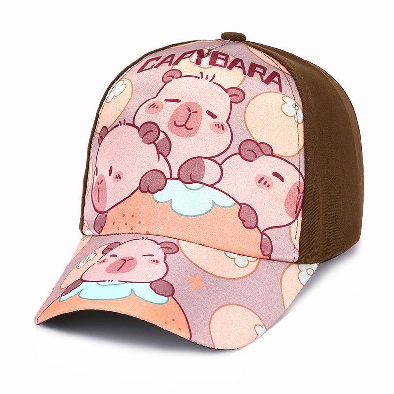 Gorąca Wyprzedaż Dziecięca Czapka z Nadrukiem Kapibary Kreskówkowa Czapka dla Chłopców Dziewczynek Outdoorowa Osłona Przeciwsłoneczna Urocza Czapka Kapibara Urocza Dziecięca Czapka Baseballowa