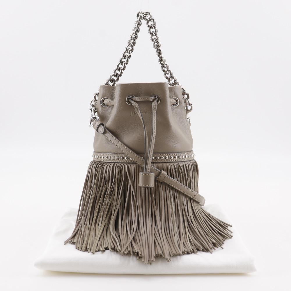 J&M Davidson Fringe Carnival Studs Handbag LMNC 1XX SCNP 951S 2WAYShoulder Gurege Leather Women Used