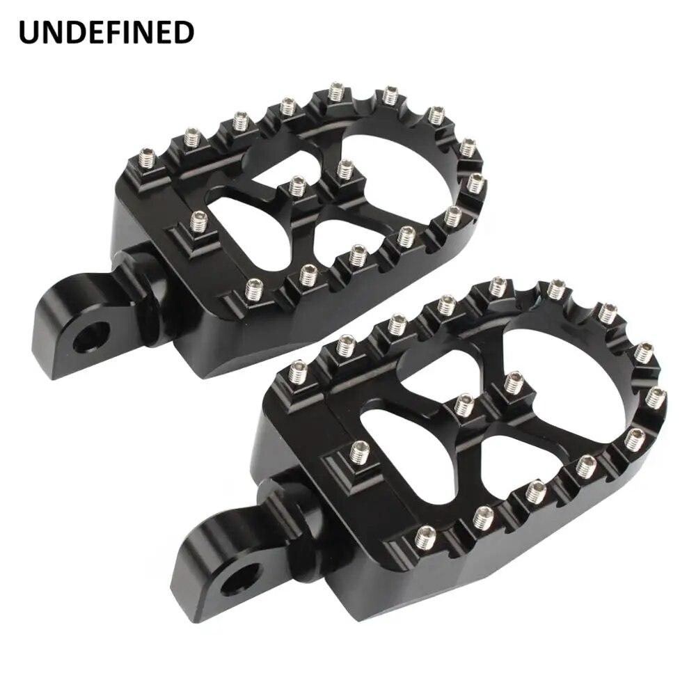 Motorcycle Wide Foot Pegs MX Rotating Bobber Style Footrest For Harley Sportster Iron 883 XL Dyna Fatboy Wide Glide Street Bob