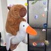 Riding Crocodiles Capybara Anime Fluffty Toy Pullable Capybara Plush Doll  Birthday Gift