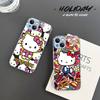 H-Hello Kitty For IPhone 14 13 12 Mini 11 Pro XS Max X XR 14 Plus Tempered Glass Cover