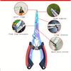 Spot Edelstahl Farbe Titan Zweifarbige Hawkbill Fischkontrollzange, Hakenpicking, Angelzange, Multifunktionale Luya-Zange