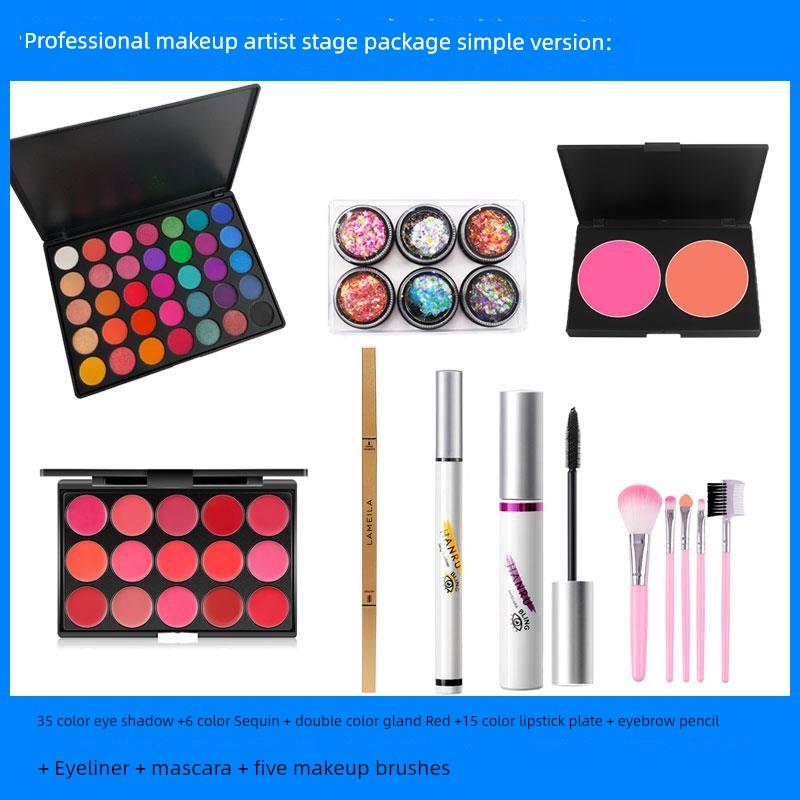 Authentic Professional Makeup Stage Makeup Eyeshadow Palette Sparkling Glitter Eyeshadow Sequin Makeup Set Performance Makeup Artist