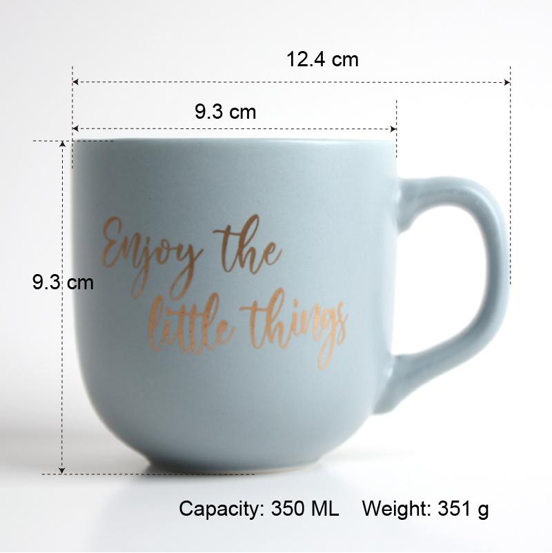 

1pc High Quality Ceramic Mug for Hot Beverage 12oz Elegant Style Blue Coffee Cocoa Cup with Foil Decal for Daily Use 301-400ml синий
