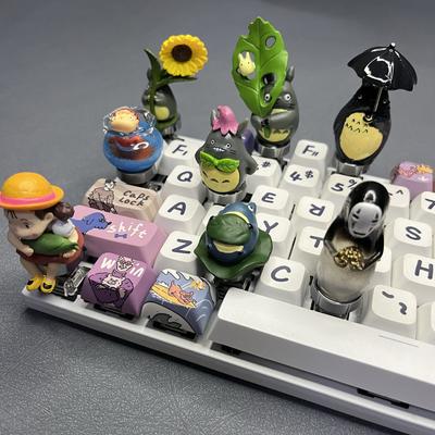 Sunflower Chinchilla Keycaps Anime Kawaii Keycaps For Mechanical Keyboard Caps Gaming Decoration Accessories 1Pc Artisan Diy Key