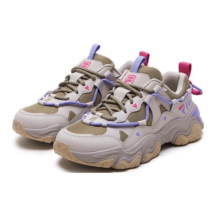 New FILA FLUID 5 Cat Paw 5.0 Low Top Casual Shoes Women's Green Silver F12W412105FDS