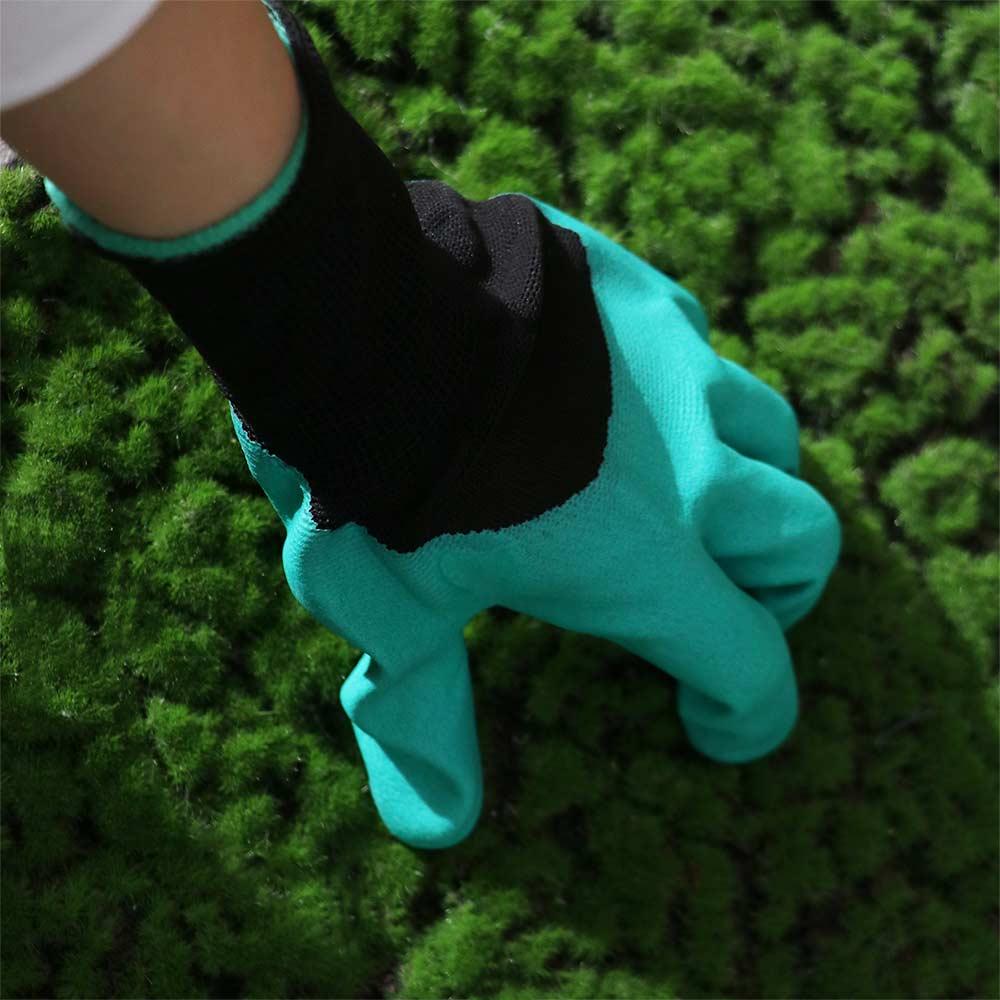 4Pairs Prick-proof Design Gardening Gloves Latex Material Protective Gloves  Outdoor Use