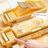 with Combination Lock Stationery Box Double Layer Mechanical Pen Box Pen Bag  Students